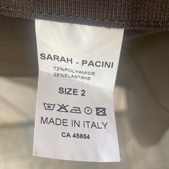 SARAH PACINI taupe grey stretch dress, size medium - Picture 6 of 6